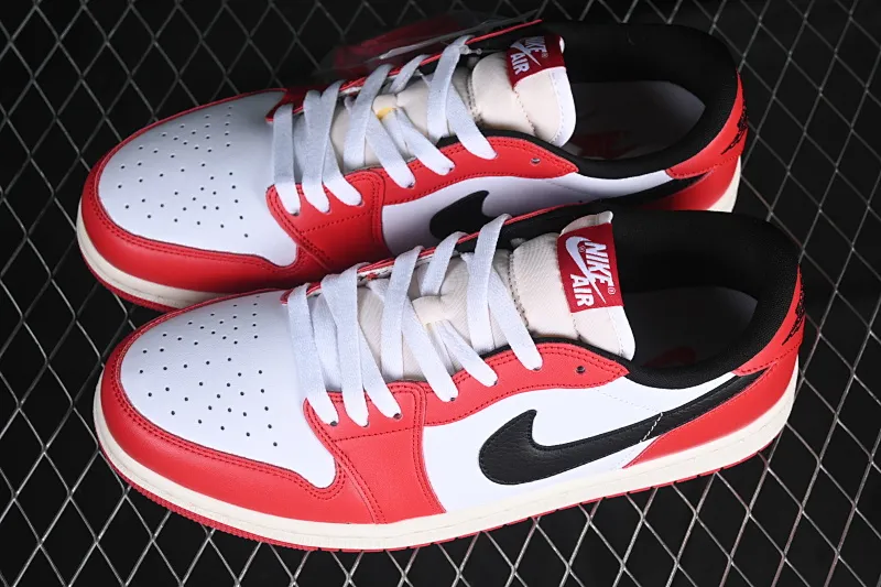 All categories Air Jordan Jordan series basketball shoes Air Jordan 1 Low Air Jordan 1 Low AJ1 Joe 1 white red black hook low-top cultural leisure sports sneakers HQ6998-600